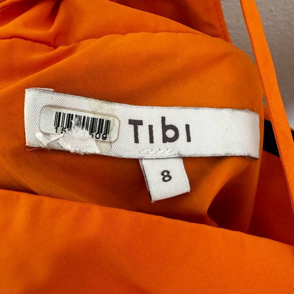 Tibi Italian Sporty Nylon Sleeveless Balloon Dress in Orange Size 8 - Picture 10 of 17